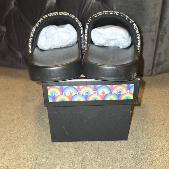 Like New Kurt Geiger Meena Eagle Jewel Slides - Picture 8 of 14